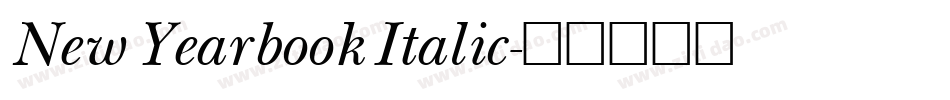 New Yearbook Italic字体转换